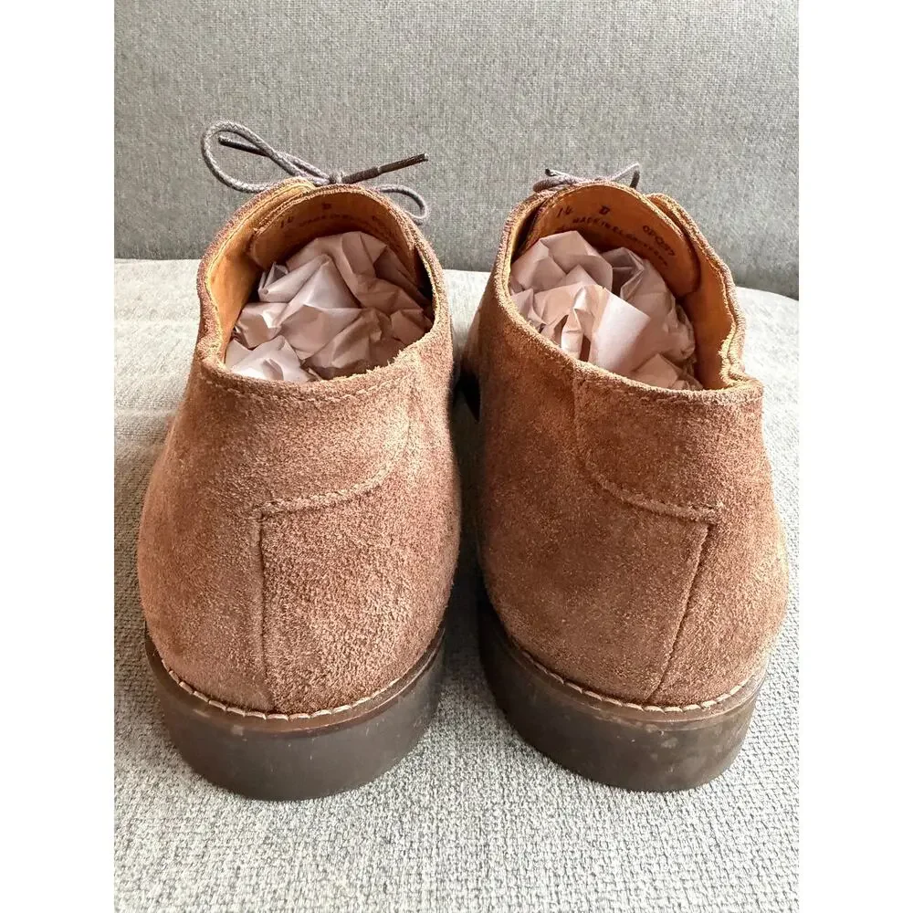 L.L. Bean Men's‎ Beige Leather Suede Oxford Shoes Sz 14